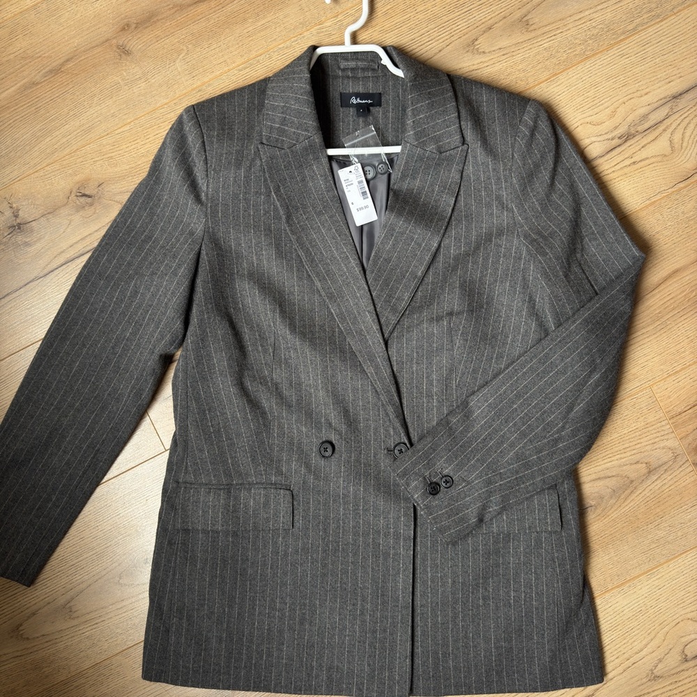 Women’ Gray Pinstripe Blazer